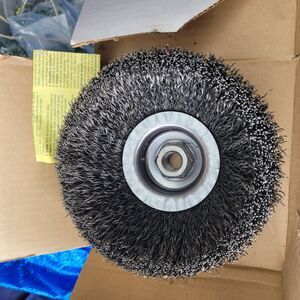 Weiler 14076 6" Crimped Wire Cup Brush, .020" Steel Fill, 5/8"-11 UNC Nut, NEW